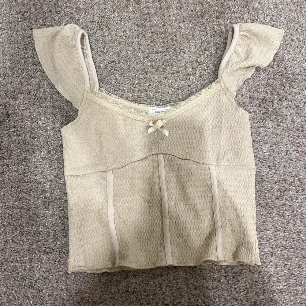 Tilly's Cream Crop Top